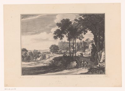 Landschaft mit Wanderern von Nicolas Perelle
