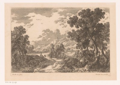 Flusslandschaft mit vier Figuren von Nicolas Perelle