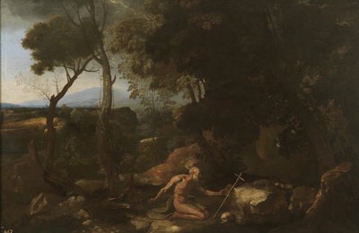 Landschaft mit dem heiligen Paulus dem Einsiedler, 1638 von Nicolas Poussin