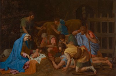 Die Anbetung der Hirten von Nicolas Poussin