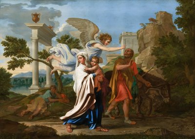Die Flucht nach Ägypten, ca. 1657 von Nicolas Poussin