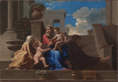 Die Heilige Familie auf den Stufen, 1648 von Nicolas Poussin
