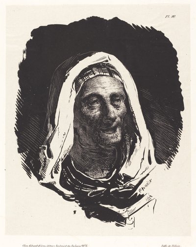 Kopf einer alten Frau von Nicolas Toussaint Charlet