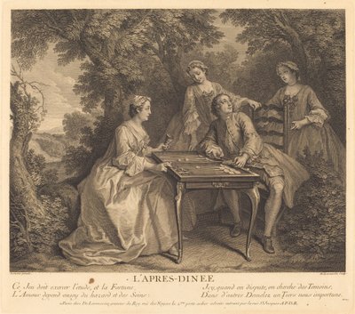 Nach dem Abendessen von Nicolas de Larmessin IV after Nicolas Lancret