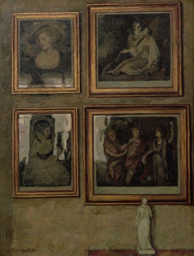 Innenraum mit Gemälden und einer Figurine von Niels Holsoe
