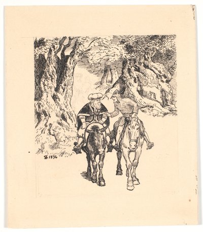 Gane und Blancandrins Ritt von Niels Skovgaard
