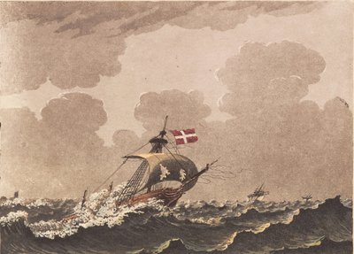 Ein ramponiertes Schiff, das Signale gibt von Niels Truslew