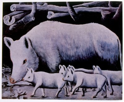 Die weißen Schweine von Niko Pirosmani