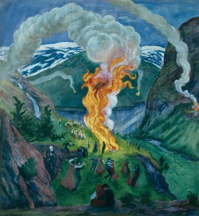 Mittsommerfeuer von Nikolai Astrup