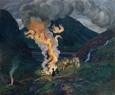 Mittsommerfeuer von Nikolai Astrup