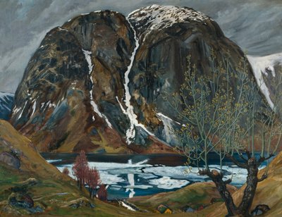Frühlingstauwetter unter dem Hügel von Nikolai Astrup