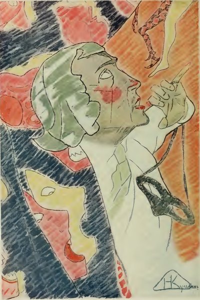 Porträt von Nikolai Evreinov 1879-1953 von Nikolai Ivanovich Kulbin
