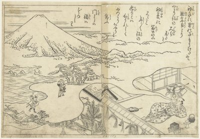 Träumend vom Fuji von Nishikawa Sukenobu (attributed to)