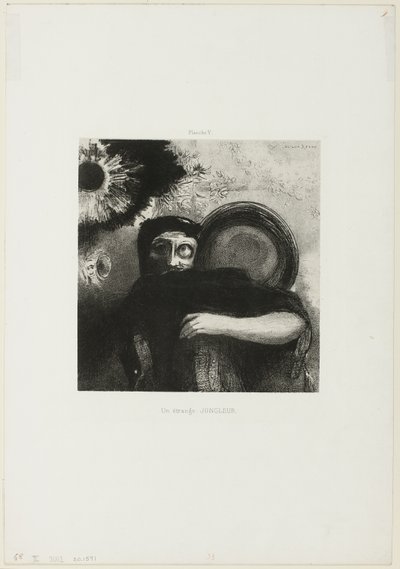 Ein seltsamer Jongleur, Platte 5 von Odilon Redon