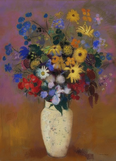 Blumen in einer Vase von Odilon Redon