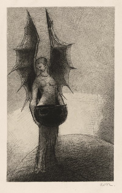 Frontispiz aus Iwan Gilkins Tenebres (Dunkelheit) von Odilon Redon