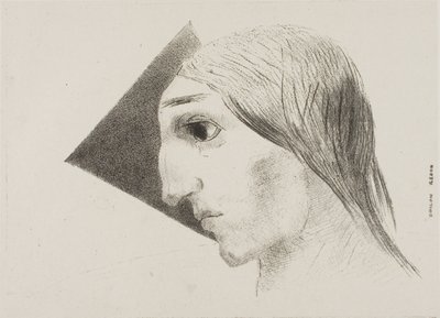 Wahnsinn, Platte sechs aus An Edgar Poe von Odilon Redon