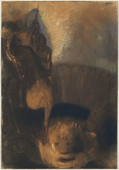 Sankt Georg und der Drache von Odilon Redon