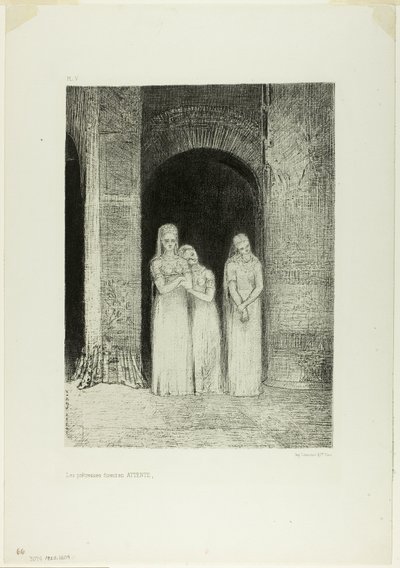 Die Priesterinnen warteten, aus Nacht von Odilon Redon