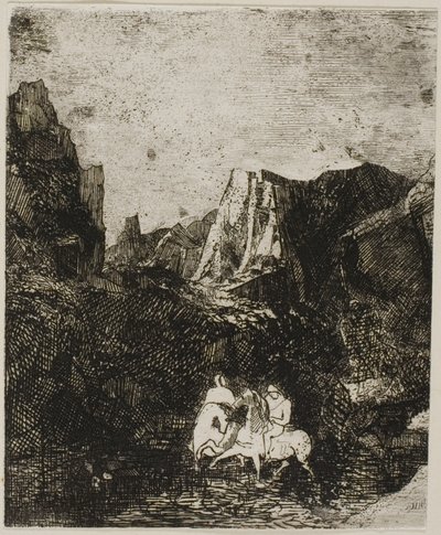 Zwei kleine Reiter von Odilon Redon