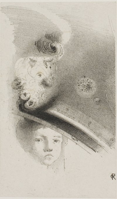 Unbetitelte Probelithographie von Odilon Redon