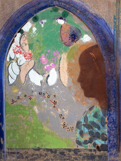 Frau am Fenster, 1903-1908 von Odilon Redon