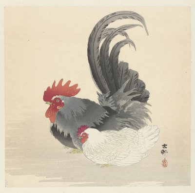 Huhn und Hahn von Ohara Koson