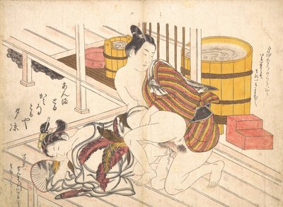 Schlafzimmerszene, ca. 1739 von Okumura Masanobu