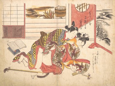 Schlafzimmerszene, ca. 1739 von Okumura Masanobu