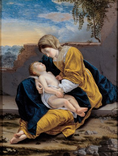 Madonna mit Kind in einer Landschaft, 1621-1624 von Orazio Gentileschi