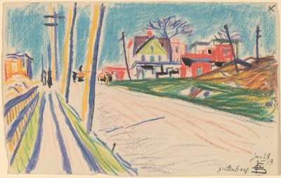 Straße in der Bronx von Oscar F. Bluemner