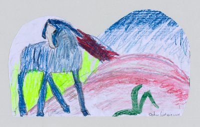 Blaues Pferd nach Franz Marc von Oskar Ludwig