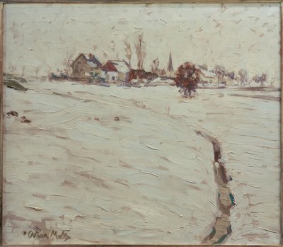 Schneelandschaft bei Grafrath von Oskar Moll