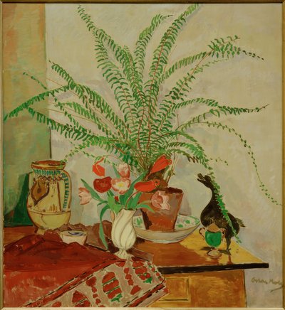 Stilleben mit Blattpflanze von Oskar Moll