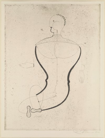 Abstrakte Figur links, 1923 von Oskar Schlemmer