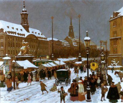Striezelmarkt auf dem Neustädter Markt von Otto Fritzsche