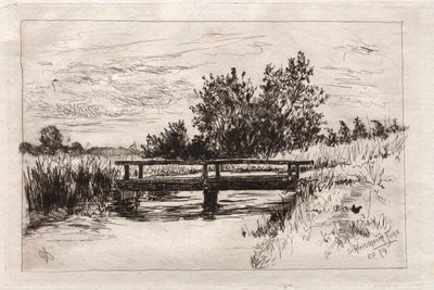 Brücke, Schleissheim, 1879 von Otto H. Bacher