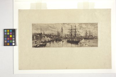 Venedig, Schiffe und Palazzo Ducale von Otto Henry Bacher
