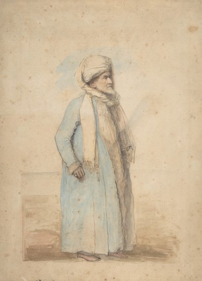 Bärtiger Mann in orientalischem Kostüm von Ozias Humphry