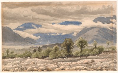 Italienische Berglandschaft bei bewölktem Wetter von P.C. Skovgaard