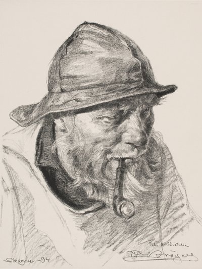 Kopf eines Skagenfischers von Peder Severin Krøyer