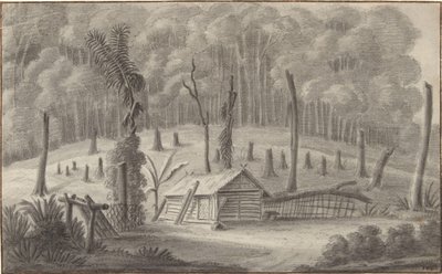 Das Dorf Tji Badak in Niederländisch-Indien von P.T. Bik (possibly)