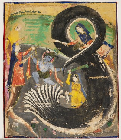 Krishna und der Naga Kaliya von Pakistani School