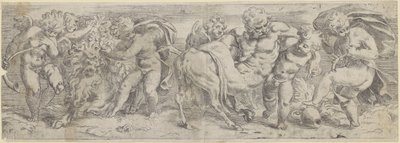 Betrunkener Satyr und Putti von Paolo Farinati