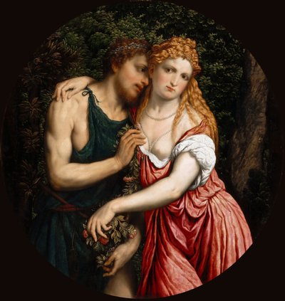 Mythologisches Paar, ca. 1540 von Paris Bordone