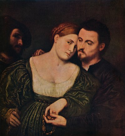 Die Liebenden, 1525-1530 ca. 1940 von Paris Bordone