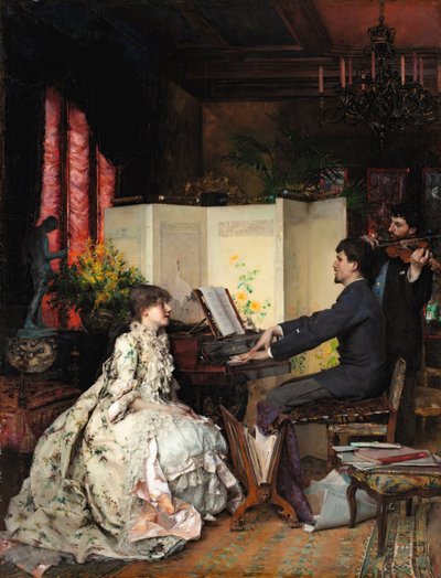 Das Duett, 1883 von Pascal Adolphe Jean Dagnan Bouveret