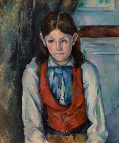 Junge in einer roten Weste von Paul Cézanne