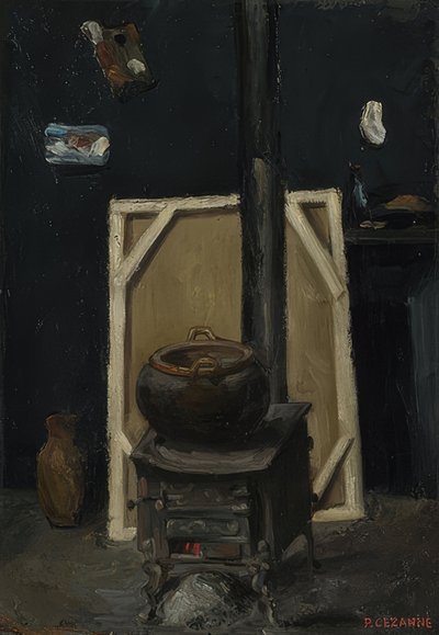Der Ofen im Atelier. Um 1865 von Paul Cézanne