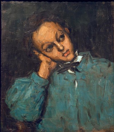 Knabe mit aufgestütztem Arm von Paul Cézanne